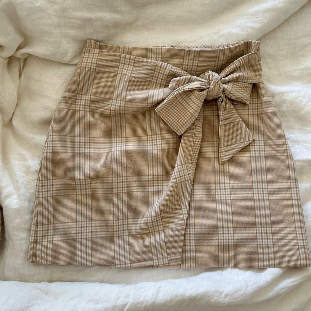 Aritzia Wilfred Plaid Wrap Skirt